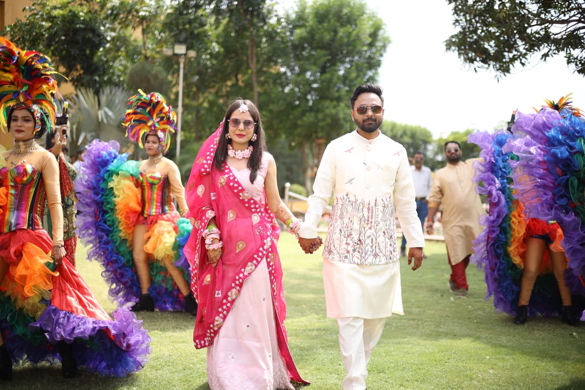 Wedding chairs decorated with flowers